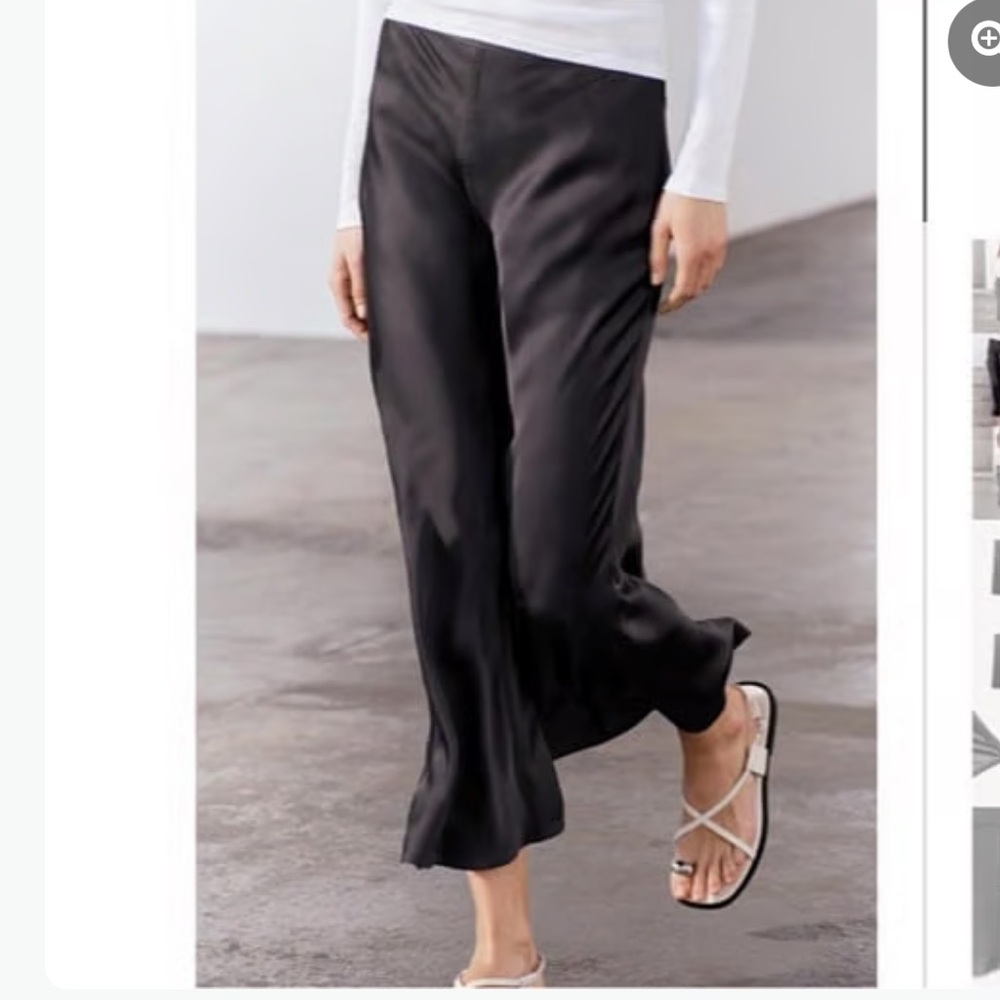 ZARA SATIN EFFECT MIDI SKIRT ZW COLLECTION